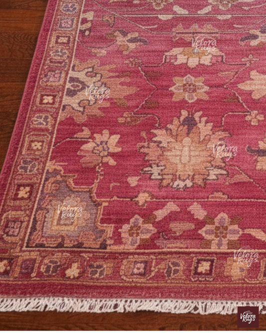 Elegant Blush Pink Oushak style Hand Knotted Rug 4x6, 5x8, 6x9, 8x10, 9x12, 10x14 ft Handmade Rugs for Living Room - Contemporary Oushak Rug