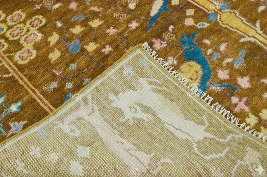 Golden Oushak style Hand Knotted Rug 4x6, 5x8, 6x9, 8x10, 9x12, 10x14 ft Handmade Rugs for Living Room - Antique Style Contemporary rug