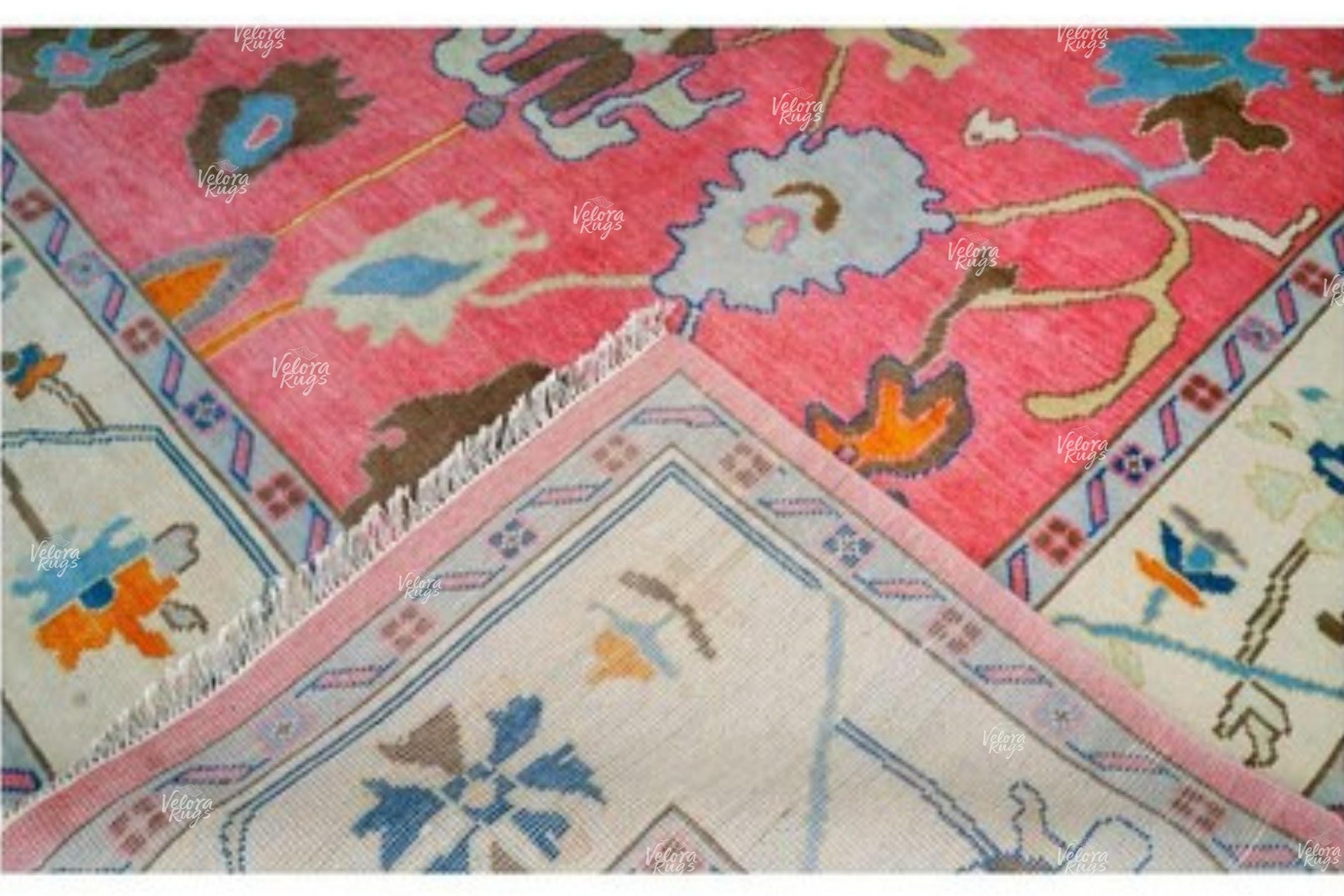 Rust Red Oushak style Hand Knotted Rug 4x6, 5x8, 6x9, 8x10, 9x12, 10x14 ft Handmade Rugs for Living Room - Antique Style Contemporary rug