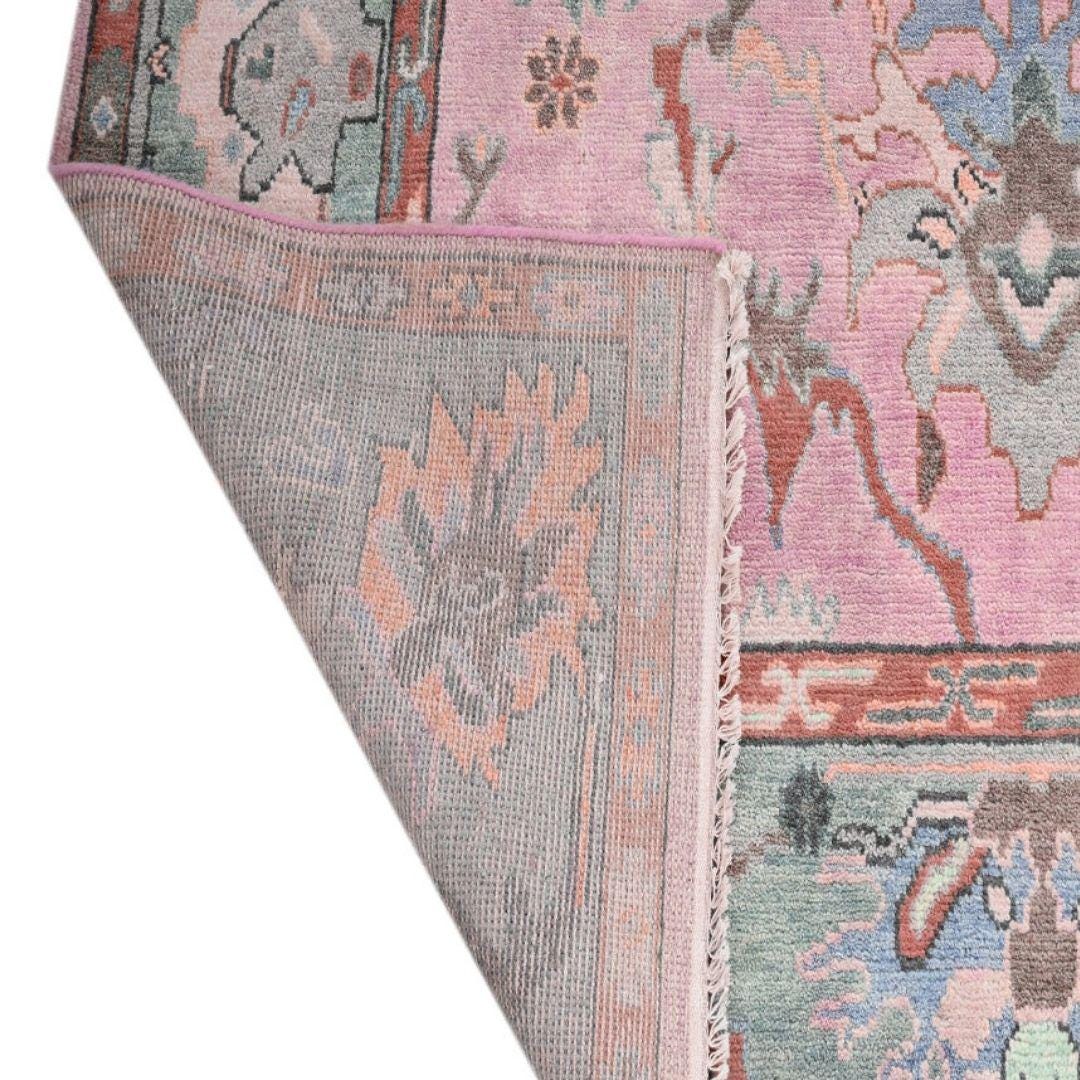 Exquisite Pink Oushak style Hand Knotted Rug 4x6, 5x8, 8x10, 9x12, 10x14 ft Handmade Rugs for Living Room - Antique Contemporary Oushak Rug