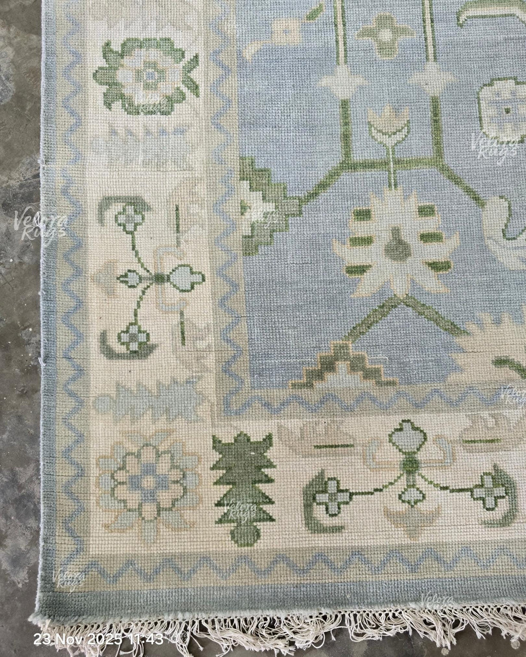 8x10 Quick Ship! Modern Blue Indo Oushak Hand Knotted Rug, Antique Handmade Premium Wool Rugs for Living Room - Contemporary Floor Carpet