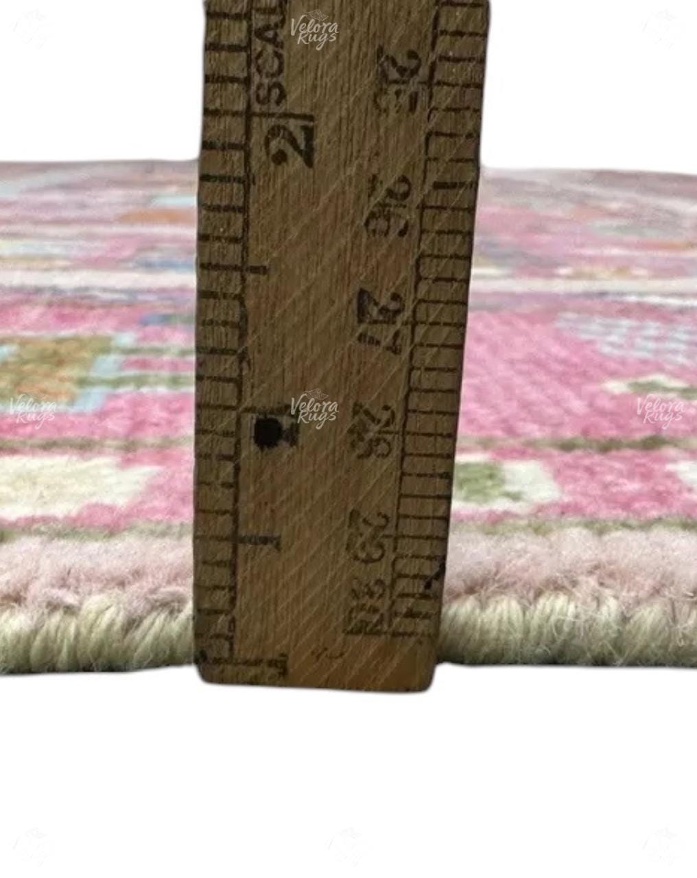 Pink Hand Knotted Oushak Shabargan Rug - Antique Style Ethnic Rug in 4x6, 5x8, 6x9, 8x10,9x12, 10x14 ft  Handmade Gabbeh Rug for Living room