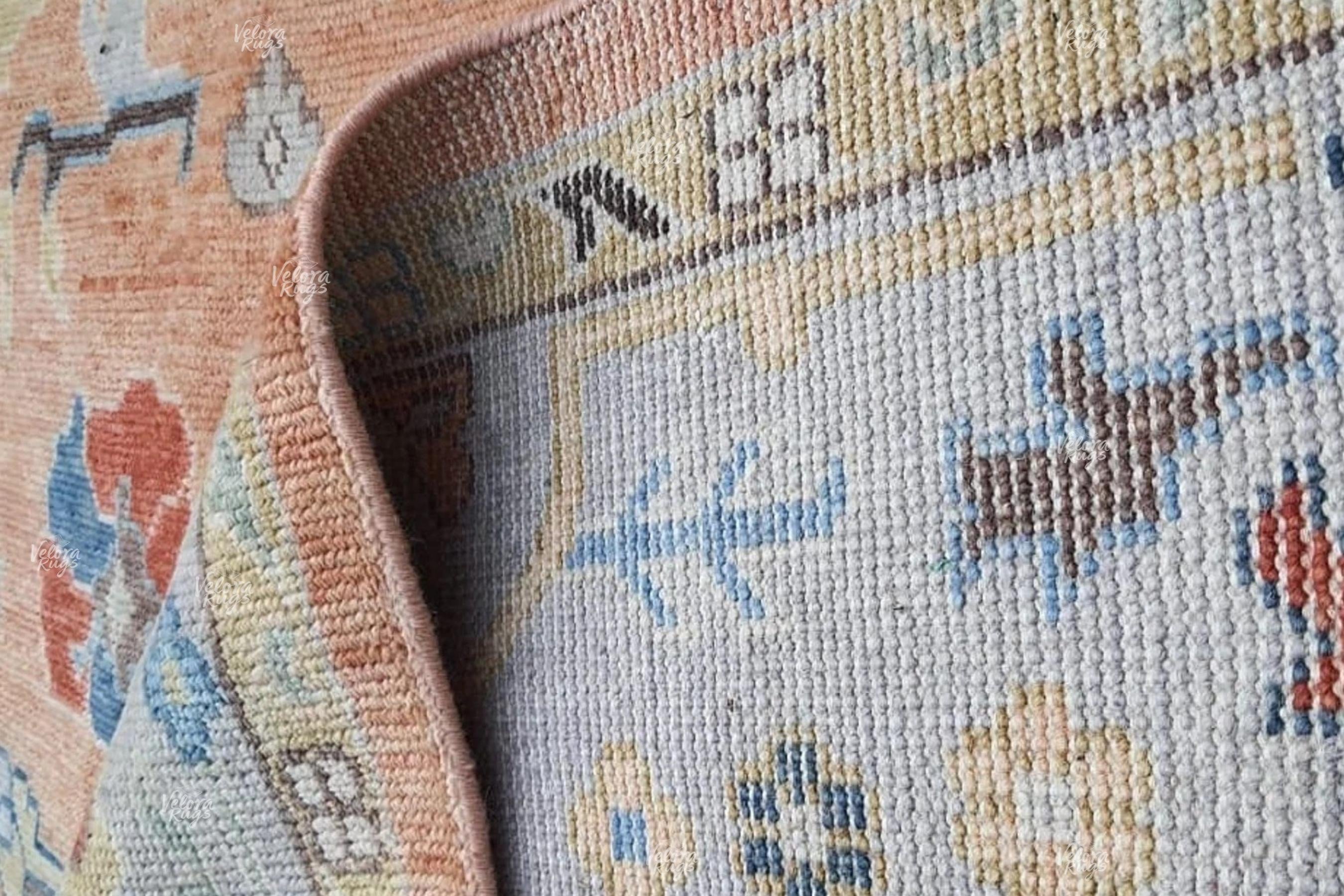 Peach Indo Oushak Hand Knotted Rug 4x6, 5x8, 6x9, 8x10, 9x12, 10x14 ft Handmade Rugs for Living Room - Antique Style Contemporary rug