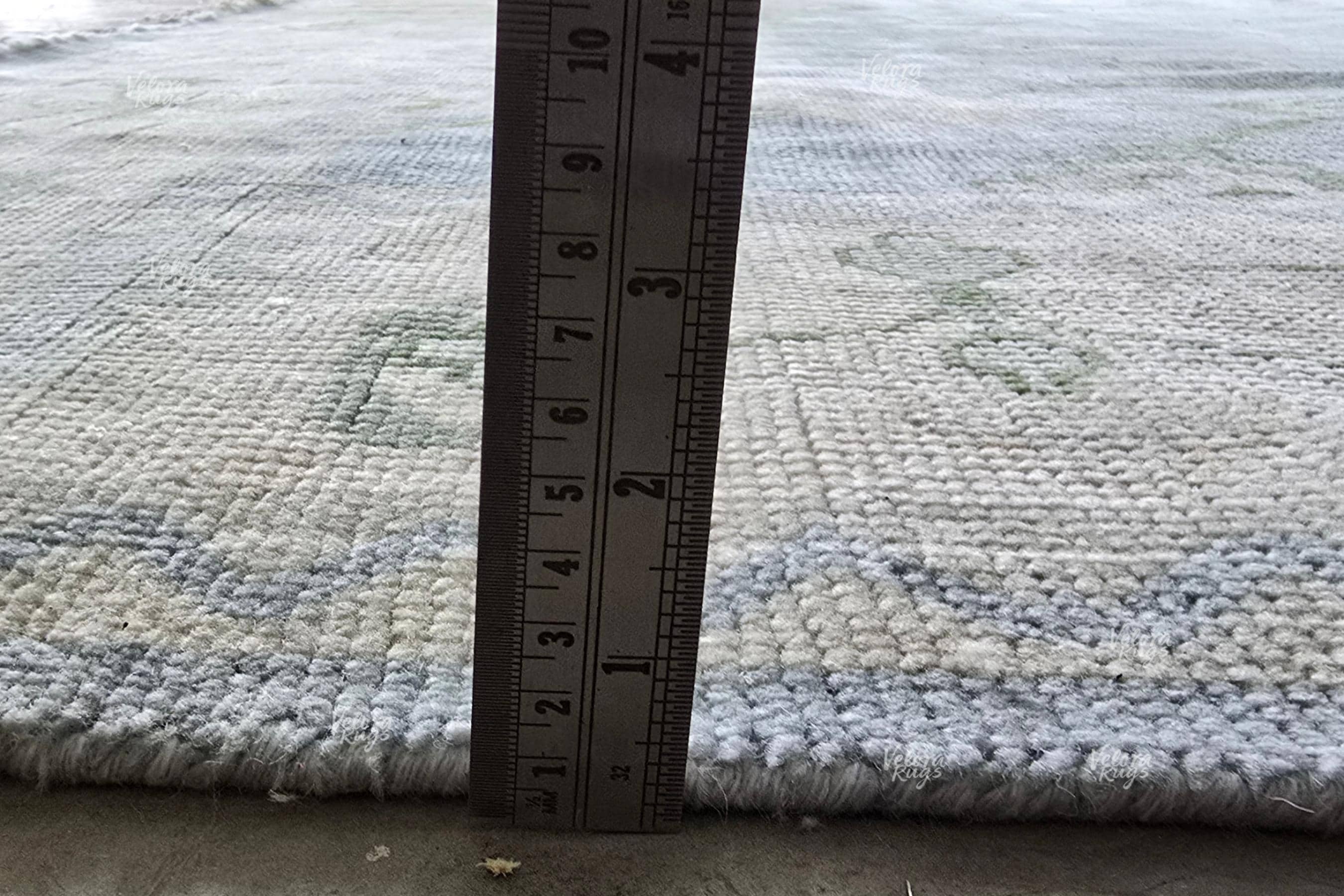 Modern Lt. Blue Indo Oushak Hand Knotted Rug, Antique Handmade Premium Wool Rugs for Living Room - Contemporary Floor Carpet | Custom Sizes