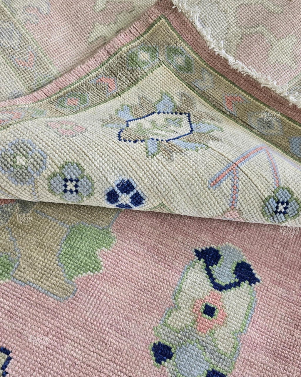 Soft Pink Modern Oushak Hand Knotted Rug 4x6, 5x8, 6x9, 8x10, 9x12, 10x14 ft Handmade Rugs for Living Room - Antique style Ethnic rug