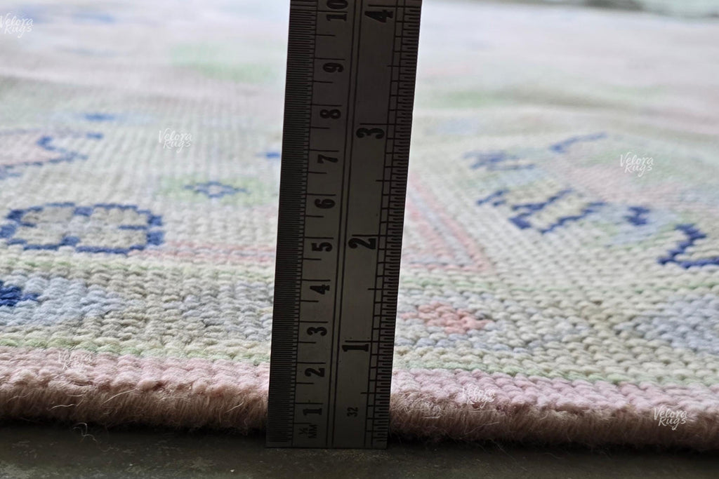 Soft Pink Modern Oushak Hand Knotted Rug 4x6, 5x8, 6x9, 8x10, 9x12, 10x14 ft Handmade Rugs for Living Room - Antique style Ethnic rug