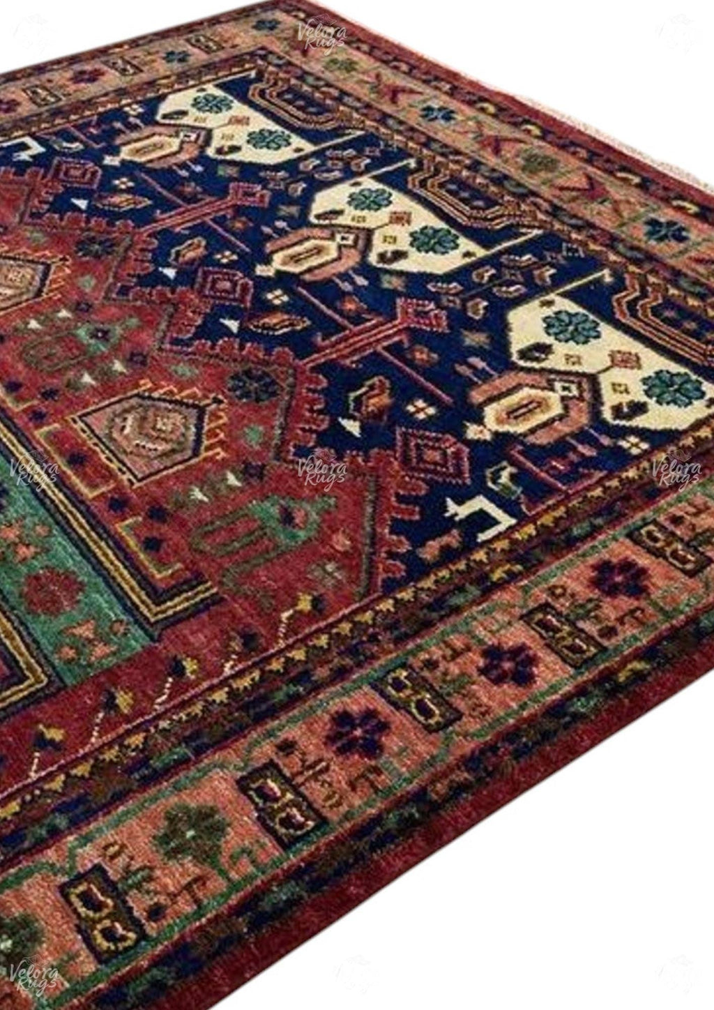 Red BlueTurkish Oushak Hand Knotted Rug 4x6, 5x8, 6x9, 8x10, 9x12, 10x14 ft Handmade Rugs for Living Room - Antique Style Ethnic rug