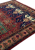 Red BlueTurkish Oushak Hand Knotted Rug 4x6, 5x8, 6x9, 8x10, 9x12, 10x14 ft Handmade Rugs for Living Room - Antique Style Ethnic rug