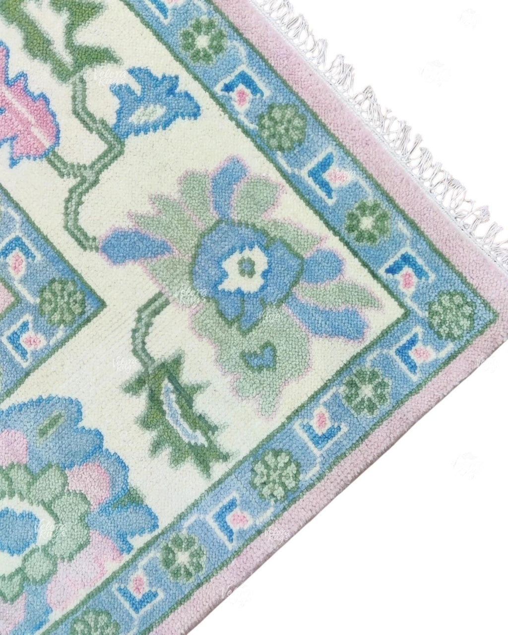 Soft Pink Oushak style Hand Knotted Rug 4x6, 5x8, 6x9, 8x10, 9x12, 10x14 ft Handmade Rugs for Living Room - Antique Style Contemporary rug