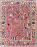 Elegant Pink Indo Oushak Hand Knotted Rug 4x6, 5x8, 6x9, 8x10, 9x12, 10x14 ft Handmade Rugs for Living Room - Antique style Contemporary rug