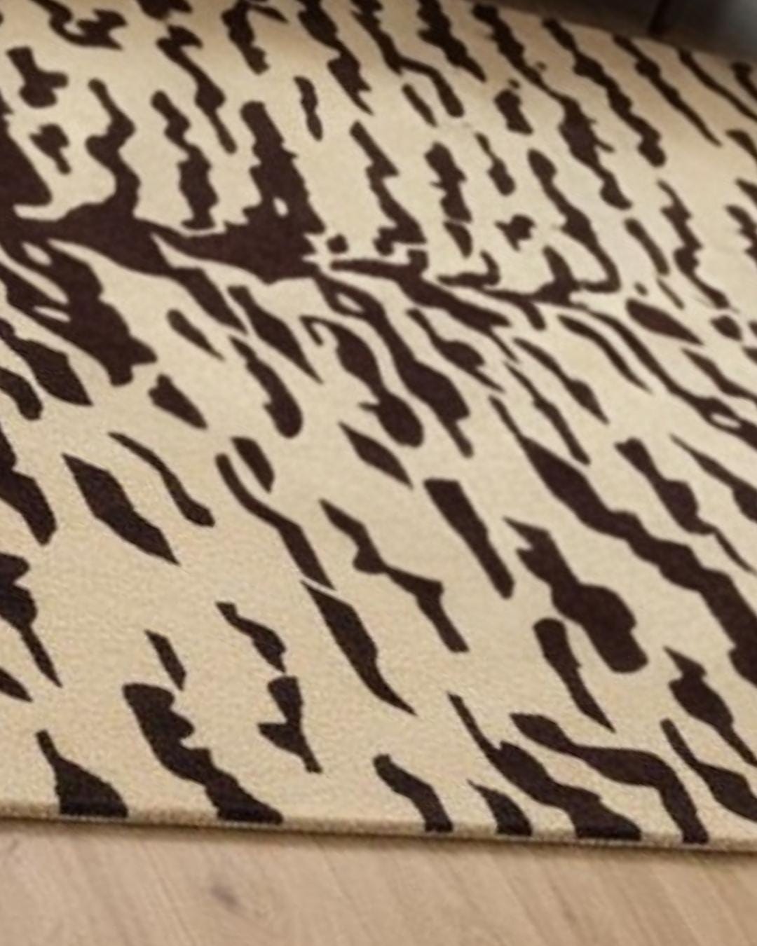 Hand Tufted 8x10 Modern Abstract Wool Rug | Beige and Brown Patterned Carpet | Contemporary Living Room Area Rug | Custom Floor Decor