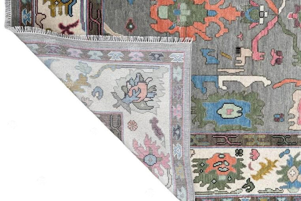 Grey Modern Oushak Hand Knotted Rug – 4x6, 5x8, 6x9, 8x10, 9x12, 10x14 ft – Handmade Wool Rug – Antique Style Contemporary Living Room Decor