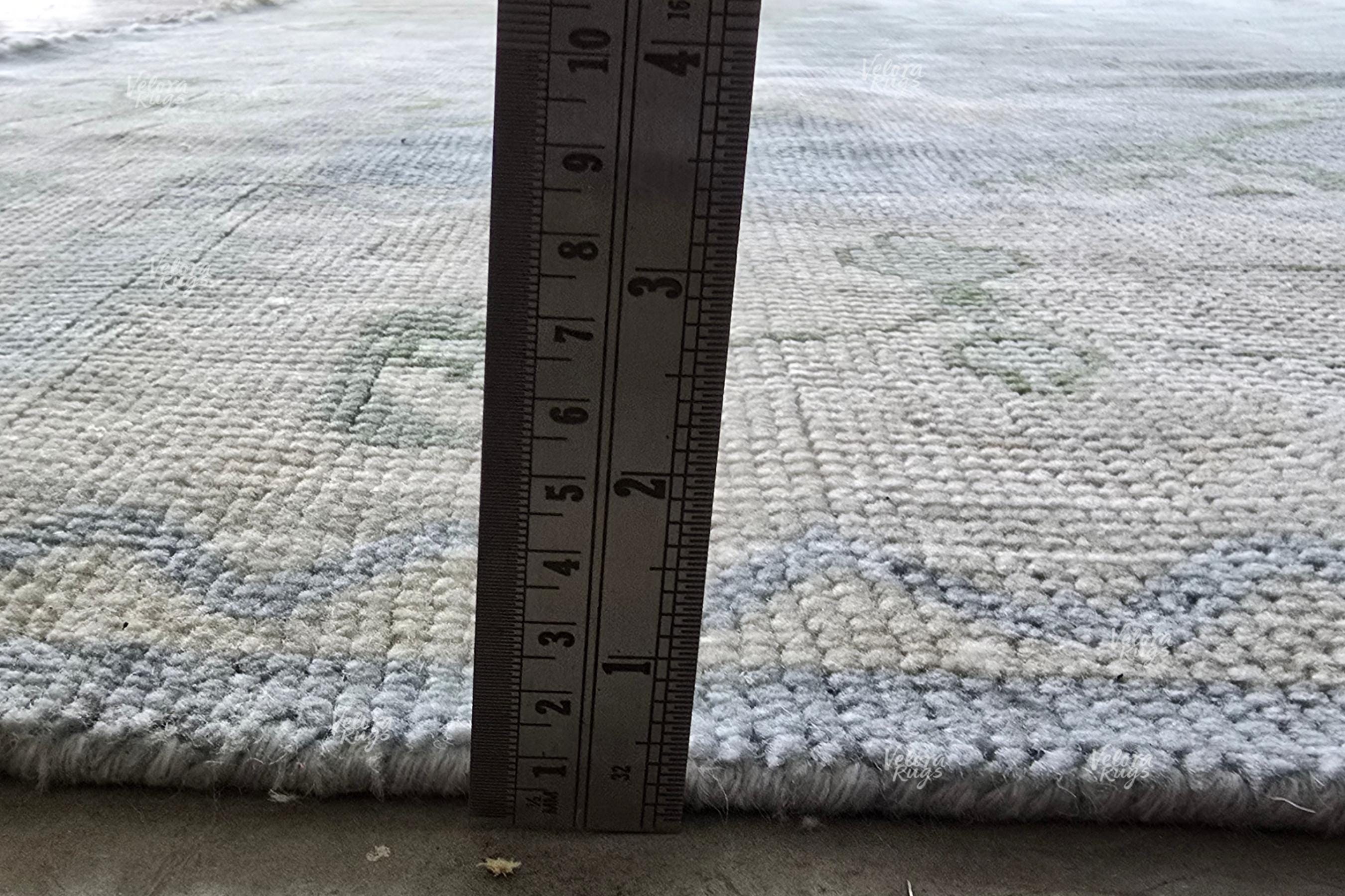 8x10 Quick Ship! Modern Blue Indo Oushak Hand Knotted Rug, Antique Handmade Premium Wool Rugs for Living Room - Contemporary Floor Carpet