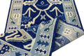 Blue Oushak Runner Rug: Hand Knotted Wool Turkish Carpet - Hallway Runner - Kitchen Runner - Boho Runner Stair Rug | Runner For Home Decor