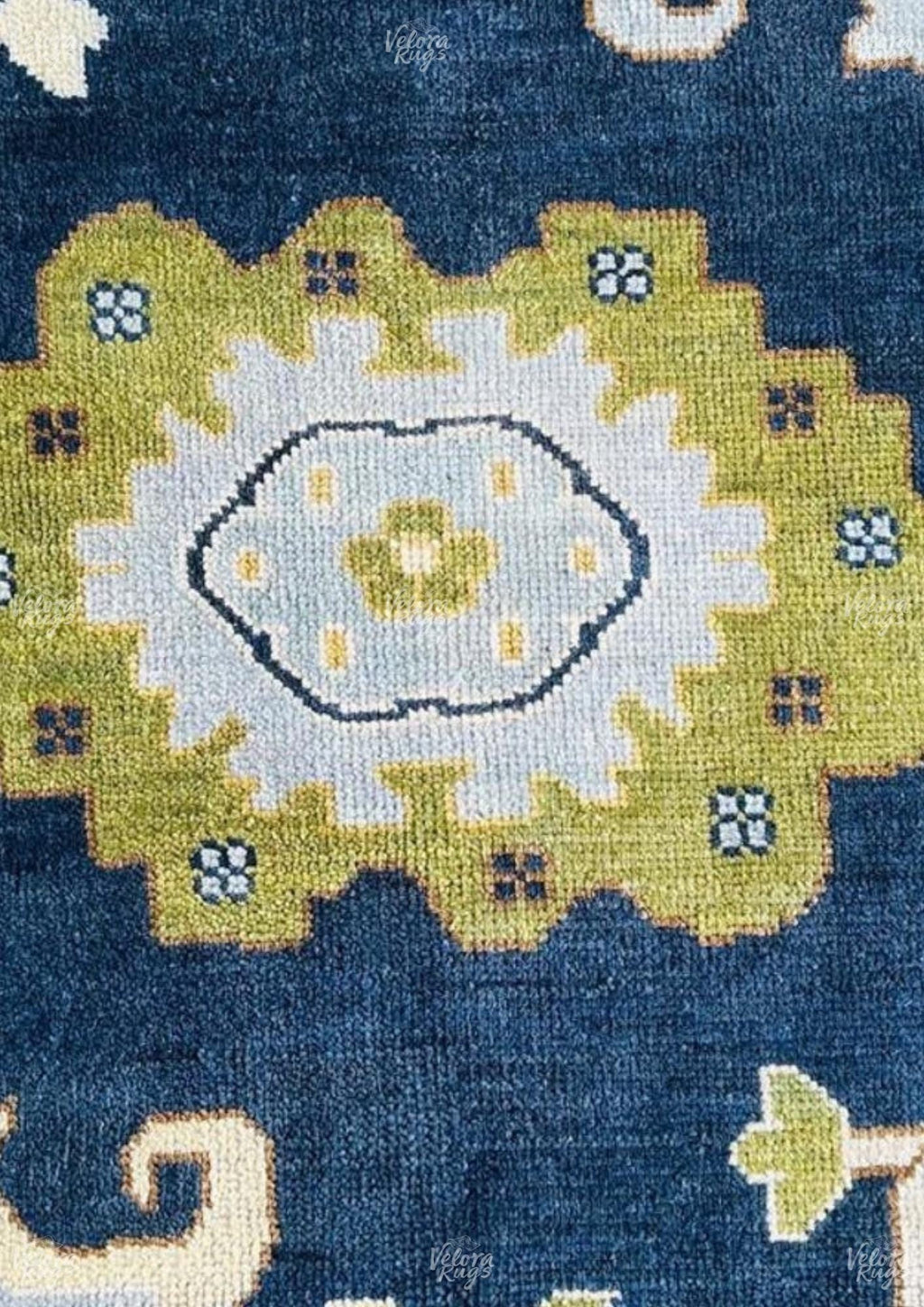 Navy Blue Oushak Hand Knotted Rug 4x6, 5x8, 6x9, 8x10, 9x12, 10x14 ft , Handmade Rugs for Living Room - Antique Style Contemporary Rug