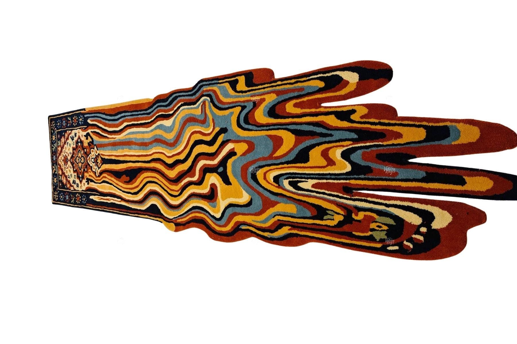 Hand Tufted Wool Rug | Vintage Persian Style Carpet | Multicolor Boho Area Rug | Traditional Floral Design for Living Room Decor