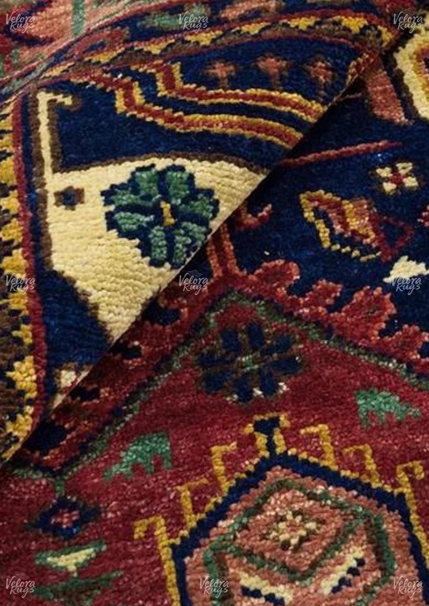 Red BlueTurkish Oushak Hand Knotted Rug 4x6, 5x8, 6x9, 8x10, 9x12, 10x14 ft Handmade Rugs for Living Room - Antique Style Ethnic rug