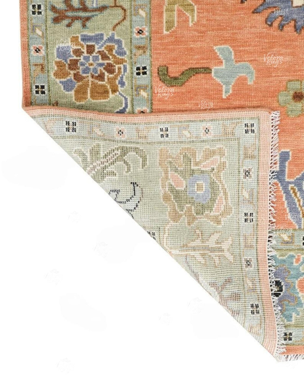 Peach Oushak Hand Knotted Rug 4x6, 5x8, 6x9, 8x10, 9x12, 10x14 ft Handmade Rugs for Living Room Antique Style Contemporary rug | Home Decor