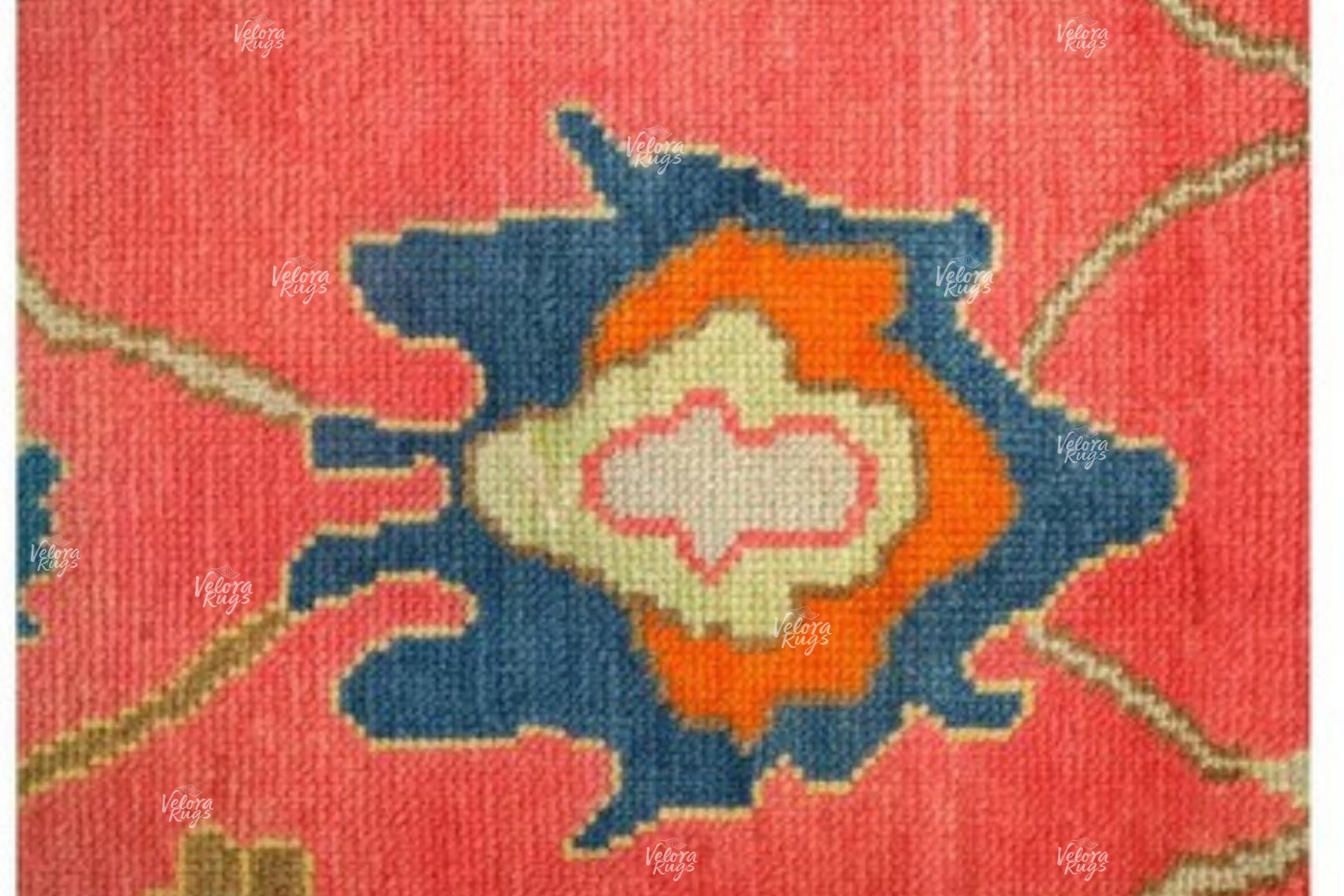 Rust Red Oushak style Hand Knotted Rug 4x6, 5x8, 6x9, 8x10, 9x12, 10x14 ft Handmade Rugs for Living Room - Antique Style Contemporary rug