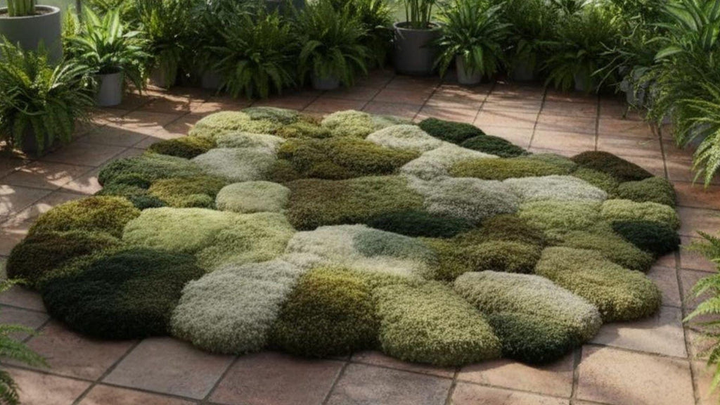 Hand-Tufted Moss Rug | 3D Green Pebble Carpet | Nature Inspired Textured Floor Mat | Soft Wool Tufted Area Rug, Living Room & Bedroom Decor