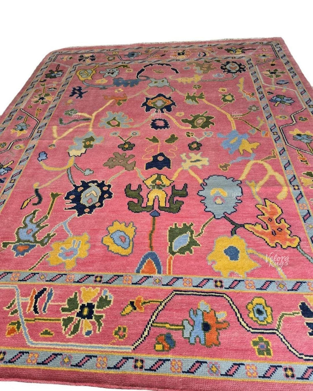 Exquisite Pink Oushak style Hand Knotted Rug 4x6, 6x9, 8x10, 9x12, 10x14 ft Handmade Rugs for Living Room - Antique Contemporary Oushak Rug