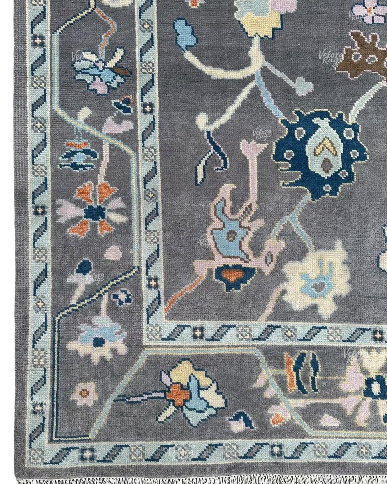 Grey Turkish Oushak Hand Knotted Rug 4x6, 5x8, 6x9, 8x10, 9x12, 10x14 ft Handmade Rugs for Living Room - Antique Style Contemporary rug