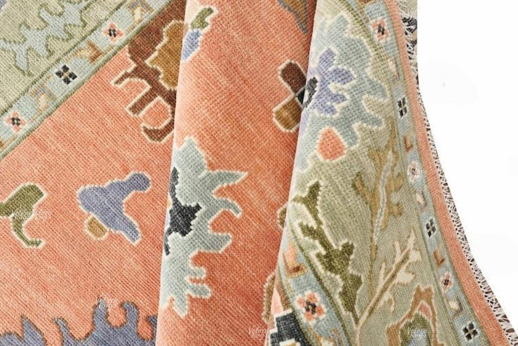 Peach Oushak Hand Knotted Rug 4x6, 5x8, 6x9, 8x10, 9x12, 10x14 ft Handmade Rugs for Living Room Antique Style Contemporary rug | Home Decor