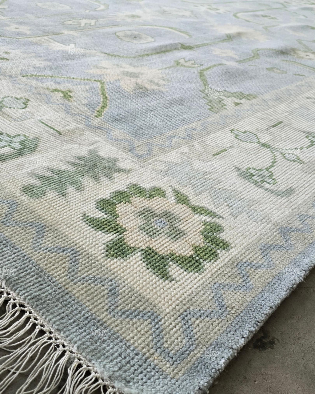 8x10 Quick Ship! Modern Blue Indo Oushak Hand Knotted Rug, Antique Handmade Premium Wool Rugs for Living Room - Contemporary Floor Carpet